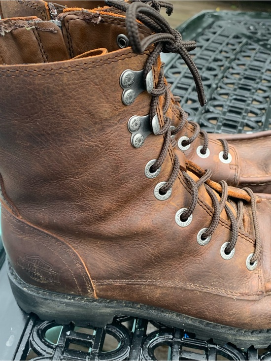 Harley Davidson Brentmoore Mens Brown Leather Motorcycle Boots 8.5 Lace D93760 main image 9